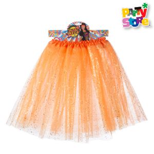 Pollera Tutú RR Neón Fluo Naranja 45 cm AC524