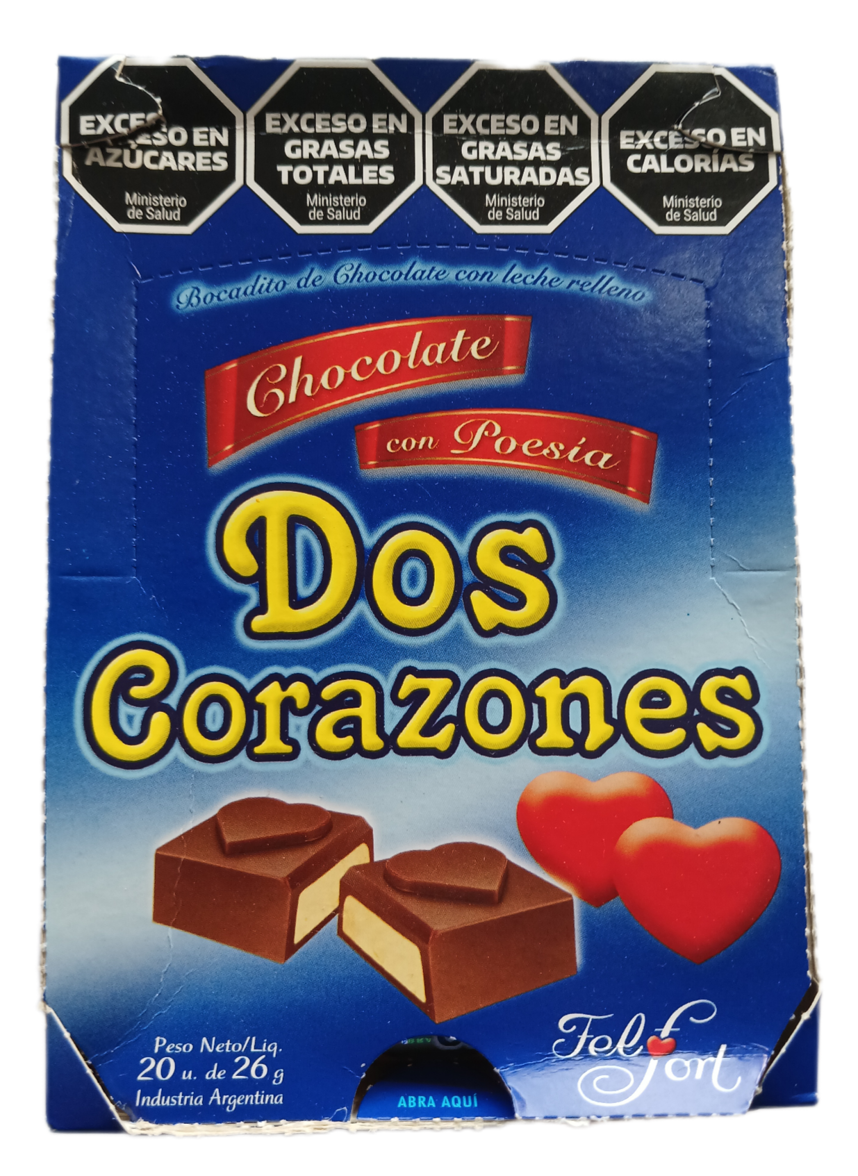Bombon Felfort 2 Corazones x 20 un