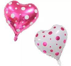 Globo Metalizado 18p Forma Coraz. Lunares JB FB7067-973334