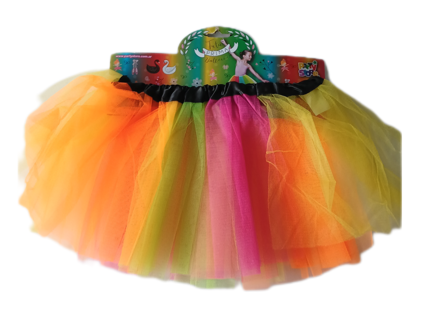 Pollera Tutú Multicolor Fluo 45 cm AC533