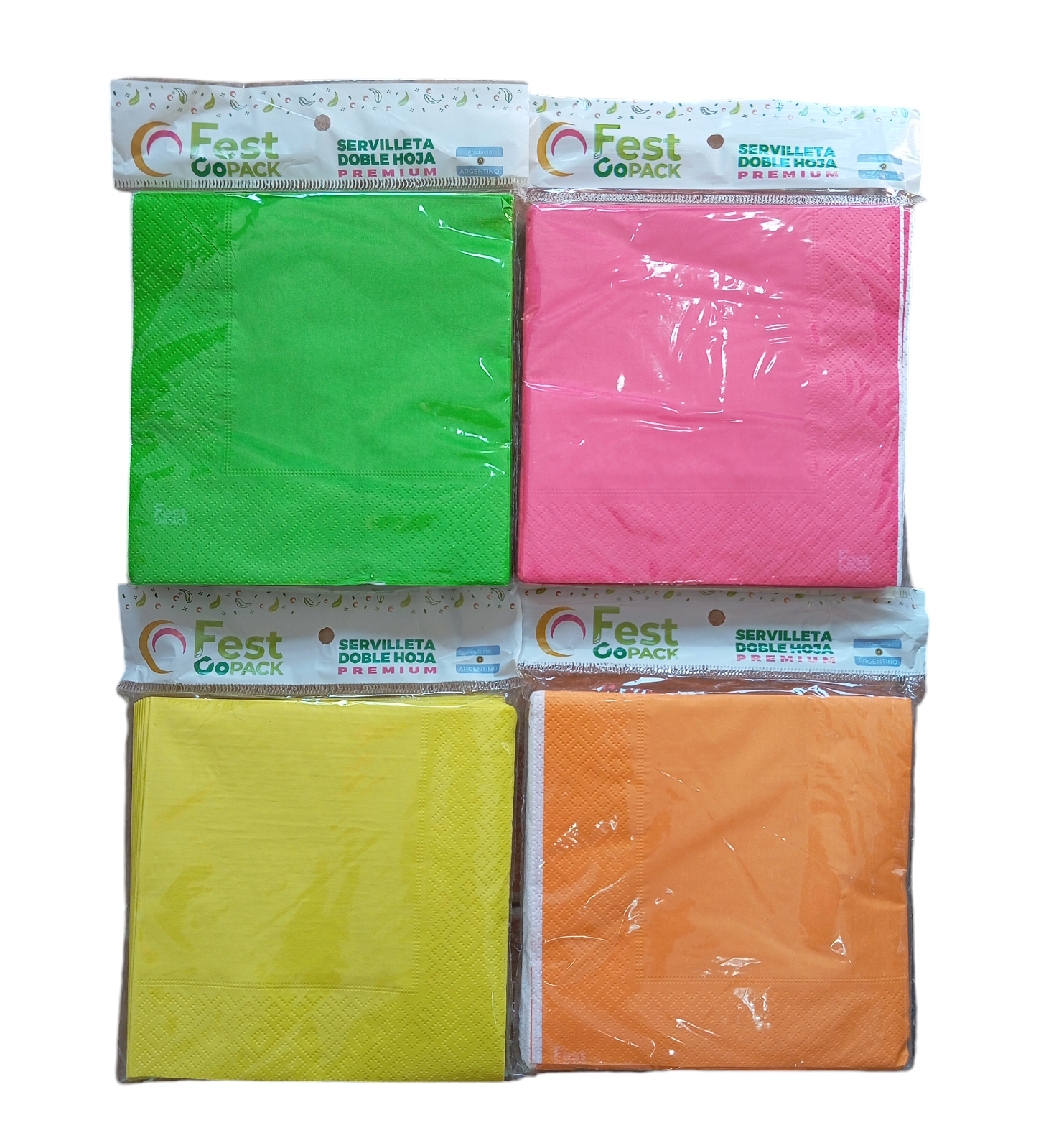 Servilleta Premium 33 x33 cm x 20 un Fluo