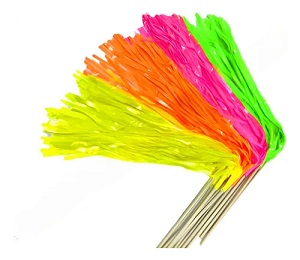 Porra Plastica x 50 Multicolor Fluo