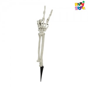 Estaca Plástica Mano Esqueleto Hallow.