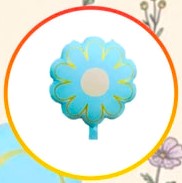 Globo Metalizado 18p Margarita Borde Dorado x 5 un